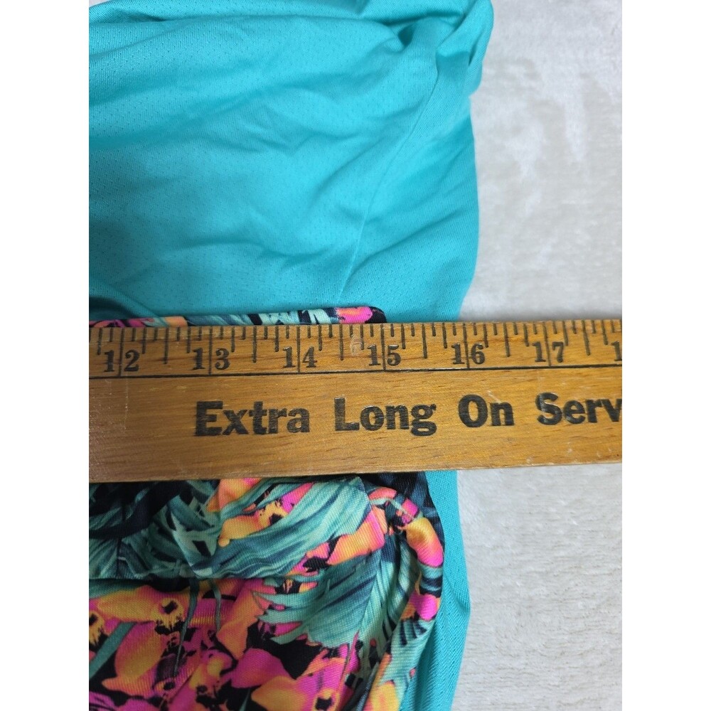 Old Navy Active Go Dry Womens XL Loose/Ample 2 in 1 Tank Splashing Teal Tropical - Picture 7 of 9